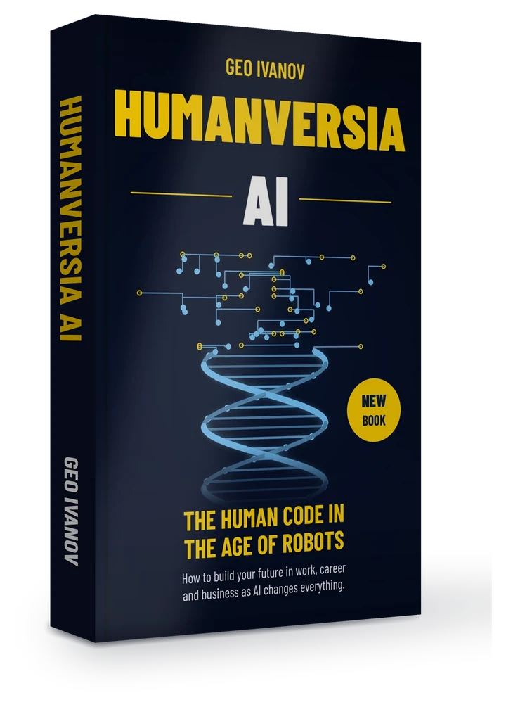 Humanversia AI by Geo Ivanov, English edition, 3D book view