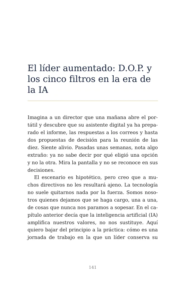 Inicio de «El líder aumentado»