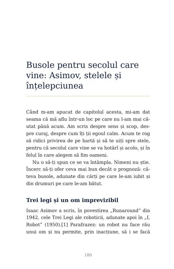 Din capitolul despre Asimov și cele Trei Legi