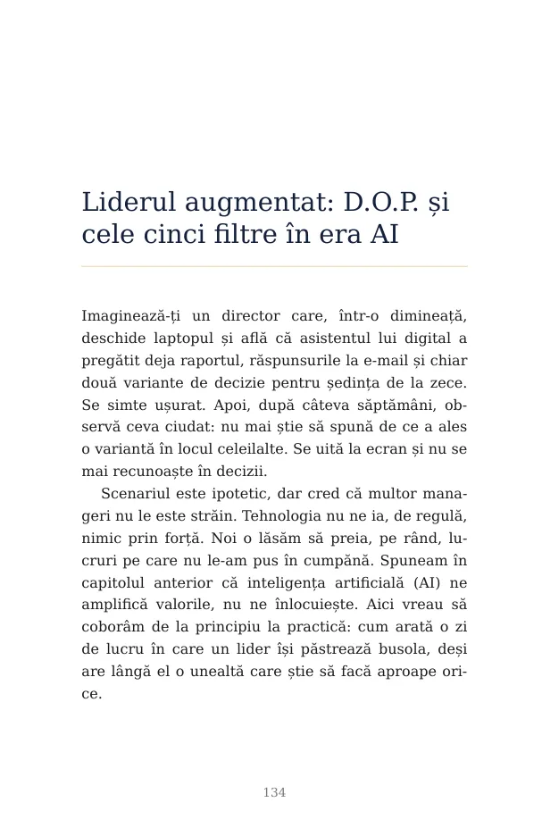 Începutul capitolului „Liderul augmentat”